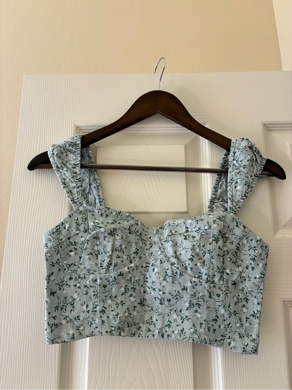 Reformation Mint Green Floral 100% Linen Set - Picture 2 of 8